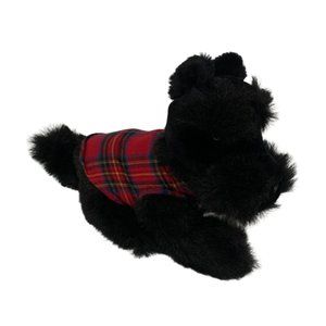 Determined Productions Black Scottish Terrier Puppy Dog Lighweight Plush EUC